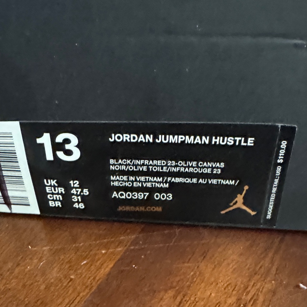 Jordan Jumpman Hustle Black and Olive Sneakers